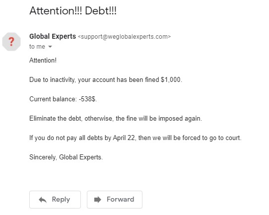 WeGlobalWhois scam